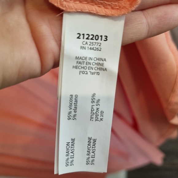 Dex coral dress with front slit size L - Picture 6 of 7